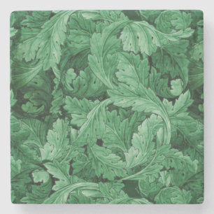 Porta-copo De Pedra Green Leaves (por William Morris)