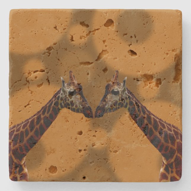 Porta-copo De Pedra Groovy Giraffe A Go Go, (Frente)
