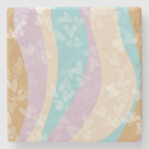 Groovy Marble Swirls Pastel Heart Stamps