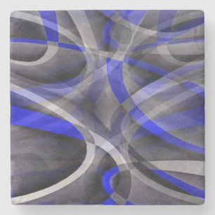 Porta-copo De Pedra Groovy Royal Blue e Cinza Arrancadas Linha Pa