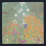 Porta-copo De Pedra Gustav Klimt Flower Garden Cottage Nature<br><div class="desc">Uma bela pintura de jardim - esta é uma pintura clássica de Gustav Klimt,  chamada Jardim de Algodão,  ou Jardim Bauergarten,  1907,  que é um close up de um jardim floral,  uma pintura floral colorida.</div>