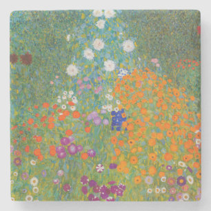 Porta-copo De Pedra Gustav Klimt - Jardim de Flores