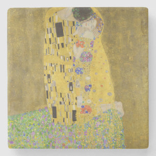 Porta-copo De Pedra Gustav Klimt - O Beijo