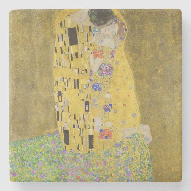 Porta-copo De Pedra Gustav Klimt - The Biss (Frente)