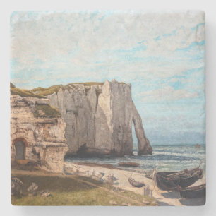Porta-copo De Pedra Gustave Courbet - Falésias em Etretat após tempest
