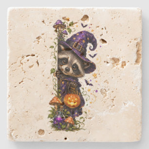 Porta-copo De Pedra Halloween Assustador, Mapache Espiando