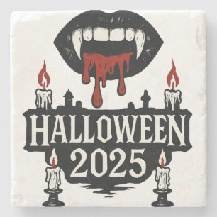 Porta-copo De Pedra Halloween de vampiro gótico