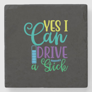 Porta-copo De Pedra Halloween Gift Yes I Can Drive A Stick