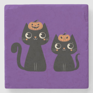 Porta-copo De Pedra Halloween/outono/Outono/Abóbora/gato
