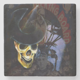 Porta-copo De Pedra Halloween Talking Board Skeleton Coaster