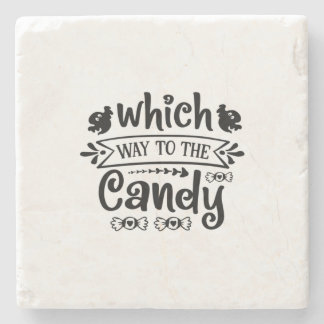 Porta-copo De Pedra Halloween Which Way To The Candy Birthday