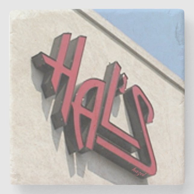 Porta-copo De Pedra Hal's Steakhouse, Hal's Buckhead, Hal's Atlanta (Frente)