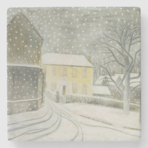 Porta-copo De Pedra Halstead Road em Snow (por Eric Ravilious)