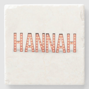 Porta-copo De Pedra Hannah Marquee Lights