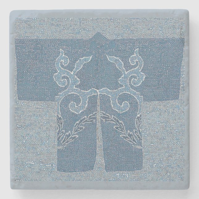 Porta-copo De Pedra Haori - índigo (Frente)