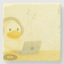 Porta-copo De Pedra Happy DJ