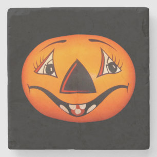 Porta-copo De Pedra Happy Jack O’ Lanterna Halloween