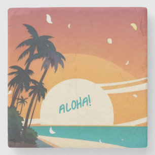 Porta-copo De Pedra Havaiano/Aloha/Tropical/praia