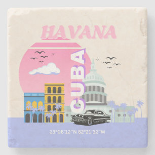 Porta-copo De Pedra Havana Cuba Viagem Art