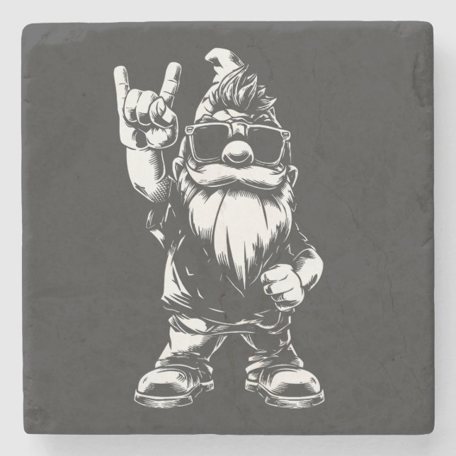 Porta-copo De Pedra Heavy Metal Gartenzwerg – Rockstyle (Frente)