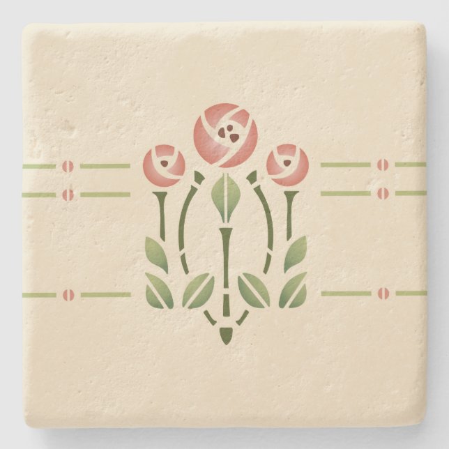 Porta-copo De Pedra Helen "Glasgow adoptivo aumentou " (Frente)