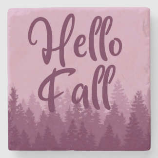 Porta-copo De Pedra Hello Fall Season