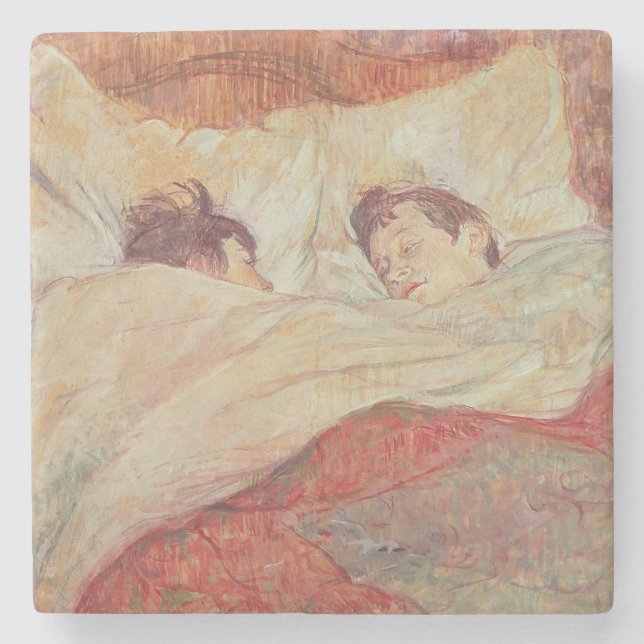 Porta-copo De Pedra Henri de Toulouse-Lautrec | a cama, c.1892-95 (Frente)