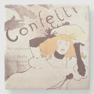 Porta-copo De Pedra Henri de Toulouse-Lautrec   Confetti, 1893