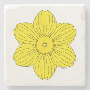 Porta-copo De Pedra Heraldic Daffodil