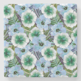 Porta-copo De Pedra Hibiscus de praia tropical