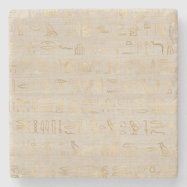 Porta-copo De Pedra Hieroglifos Antigos Egípcios (Frente)