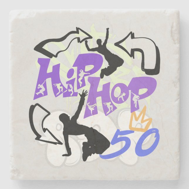 Porta-copo De Pedra Hip Hop 50.w (Frente)