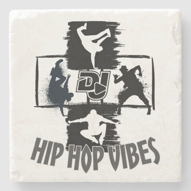 Porta-copo De Pedra Hip Hop Vibes 2.w (Frente)