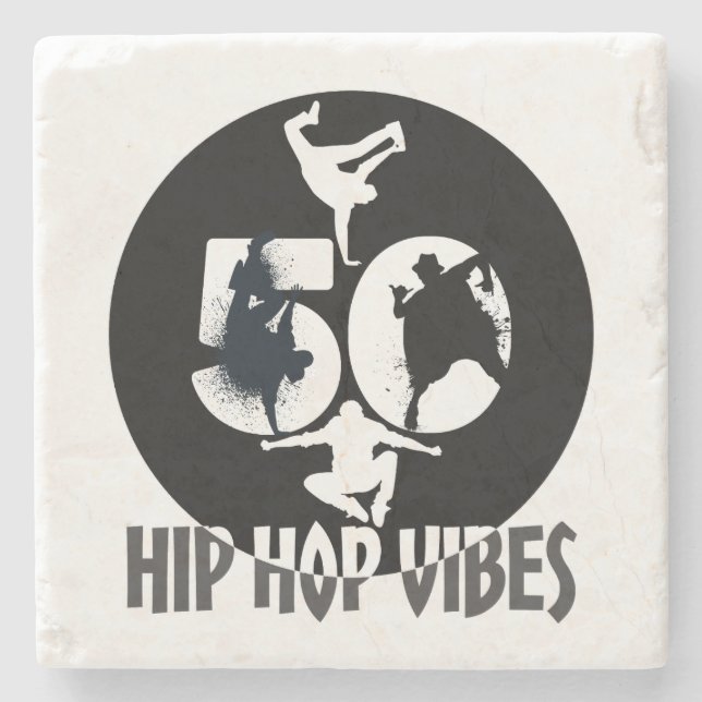 Porta-copo De Pedra Hip Hop Vibes.w (Frente)