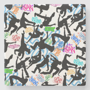 Porta-copo De Pedra HipHop 50. Padrão de dança