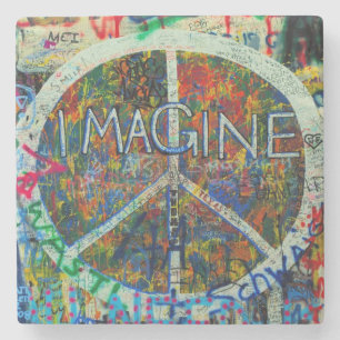 Porta-copo De Pedra Hippie Wall Art