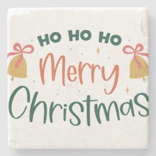 Porta-copo De Pedra Ho Ho Ho Feliz Natal 2