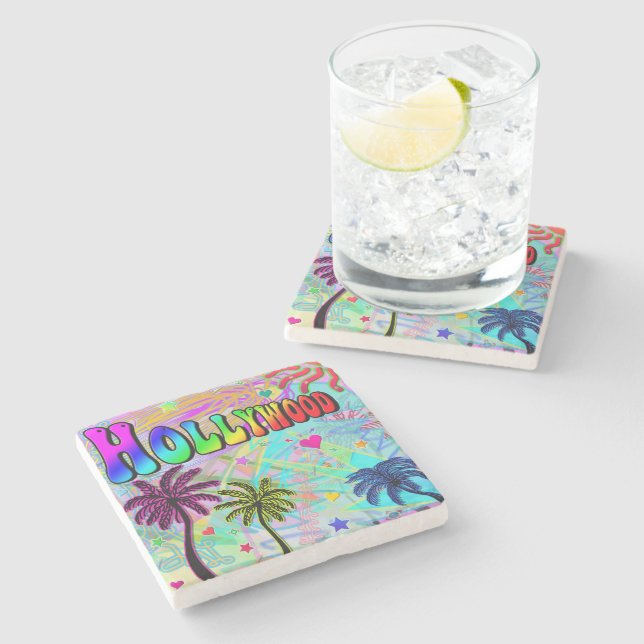 Porta-copo De Pedra Hollywood Vivid Romance Porta copos (Lateral)