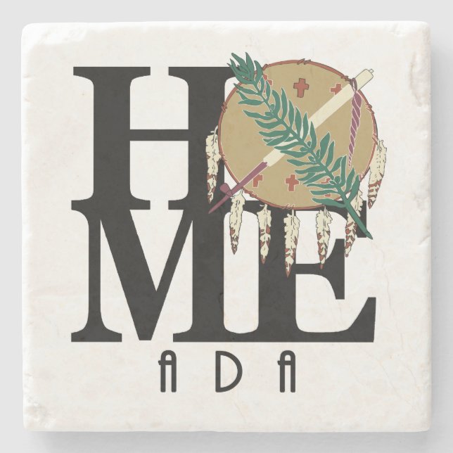 Porta-copo De Pedra HOME Ada Oklahoma (Frente)