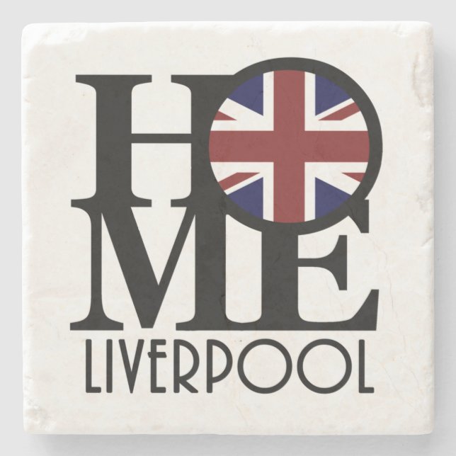 Porta-copo De Pedra HOME Liverpool (UK Flag) (Frente)