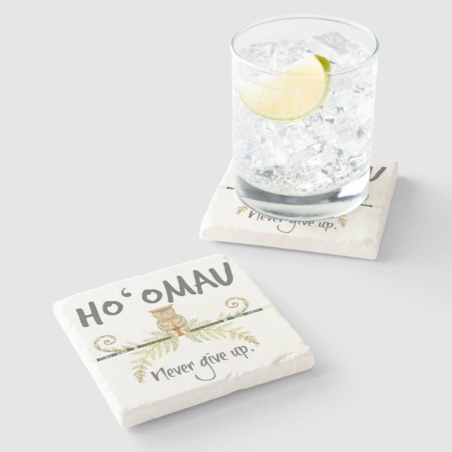 Porta-copo De Pedra Ho'Omau Tiki (Lateral)