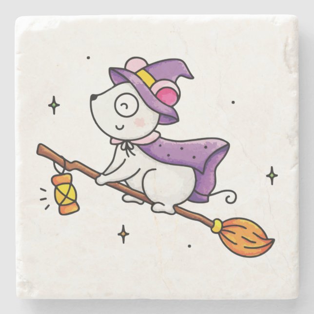 Porta-copo De Pedra Hora de bruxaria (Frente)