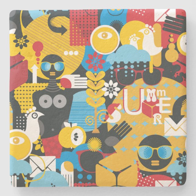 Porta-copo De Pedra Hora de Verão (Frente)