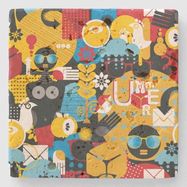 Porta-copo De Pedra Hora de Verão (Frente)