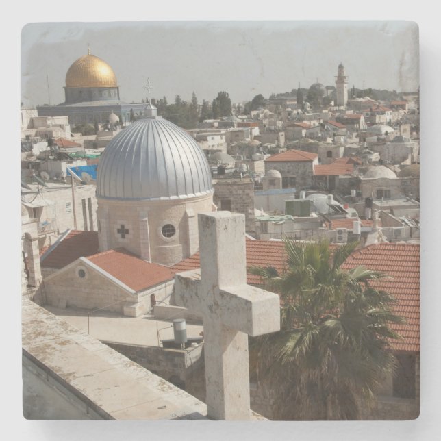 Porta-copo De Pedra Horizonte de Jerusalém Antiga (Frente)
