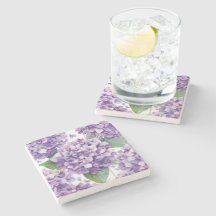 Hortênsia Roxa Aquarela Floral Lavanda Flor 