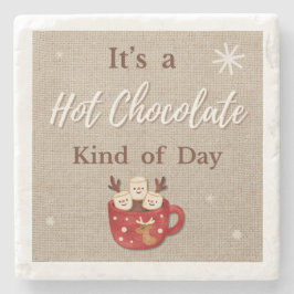 Porta-copo De Pedra Hot Chocolate Kind of Day Coaster