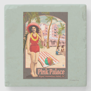 Porta-copo De Pedra Hotel havaiano real em Havaí