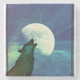 Porta-copo De Pedra Howling Moon