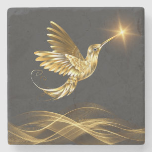 Porta-copo De Pedra Hummingbird Dourado porta copos